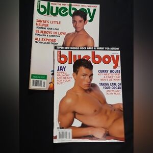 Gay Interest BLUEBOY magazines Jan 1998 and Jan 2001